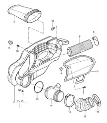 Filtro de aire - 9720, 9721, 9722 - 987C.1 Cayman 2.7L / 3.4L 2006-08