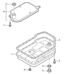 Tiptronic / filtro de aceite / cárter de aceite - A8702,A8721+ PR:249 - 987C.1 Cayman 2006-08