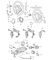 Stuurbeschermbuis / Tussenstuuras / Stuurwielen 987C.1 Cayman 2006-08