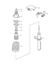 Shock absorbers / Coil spring 987C.1 Cayman 2006-08