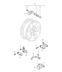 tyre pressure control system 987C.1 2006-2008