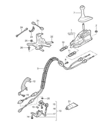 Transmission control / Manual gearbox 987C.1 Cayman 2006-08