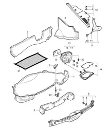 Vano bagagli - POSTERIORE - 987C.1 Cayman 2006-08