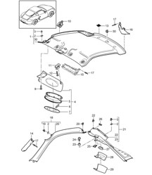 Dakbekleding / Zonnekleppen / A-stijl / C-stijl 987C.1 Cayman 2006-08