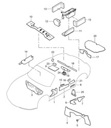 Carrosserie/geluidsisolatie 987C.1 Cayman 2006-08