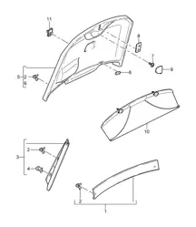 Rivestimenti/Cofano posteriore 987C.1 Cayman 2006-08