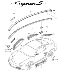 Inscriptions/Lettering / Decorative fittings / Stone guard film 987C.1 Cayman 2006-08