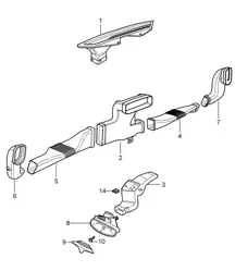 Heater / Air distributor 987C.1 Cayman 2006-08