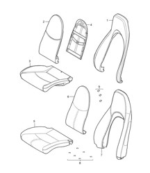 Partie mousse / Housse / Siège standard / Siège confort 987C.1 Cayman / Cayman S 2006-08