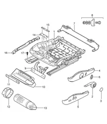 Telaio sedile/sedile standard/sedile comfort 987C.1 Cayman/ Cayman S 2006-08