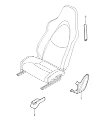 Asiento delantero / Asiento deportivo 987C.1 Cayman / Cayman S 2006-08