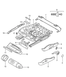Telaio sedile/sedile sportivo 987C.1 Cayman / Cayman S 2006-08
