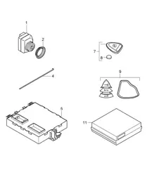 Control units / Immobiliser /  Central locking system / Ignition/starter switch / PORSCHE ACCESS SYSTEM 987C.1 Cayman 2006-08