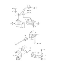 Fanfare / Signal horn / Alarm system 987C.1 Cayman 2006-08