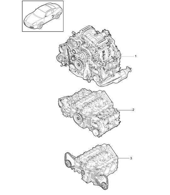 Vervangende motor 987C.2 Cayman 2009-12