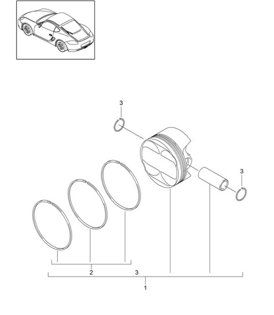 Diagram 102-005 Porsche 991 Carrera 2S 3.0L (420 ch) Moteur
