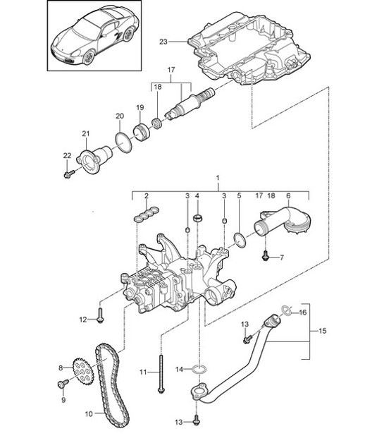 Diagram 104-000 Porsche 997 MkII Turbo 2009>> Motor