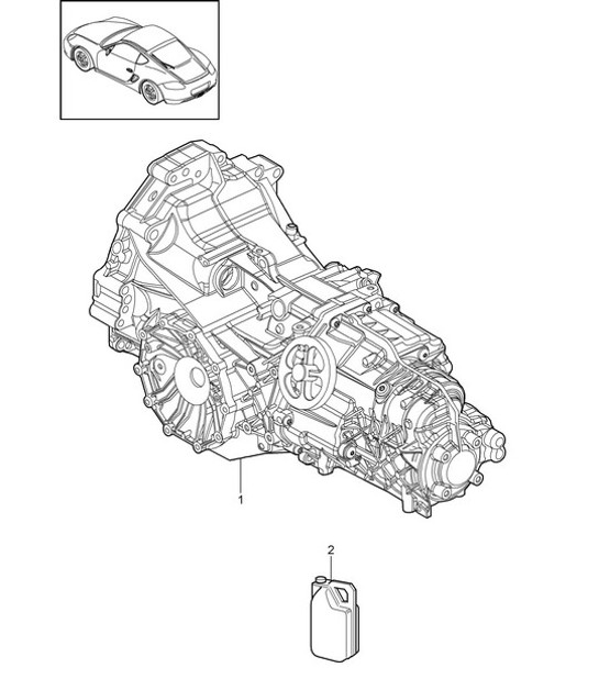 Diagram 302-000 Porsche Boxster 986/987/981 (1997-2016) Transmission