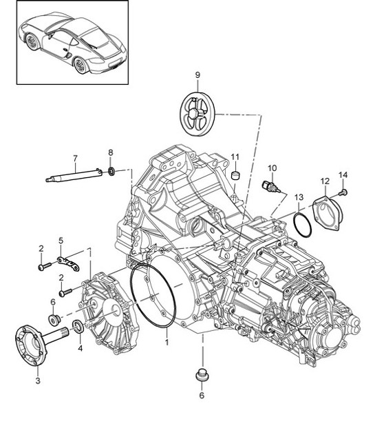 Diagram 302-005 Porsche 955 Cayenne 3.2L V6 2003-06 Transmission