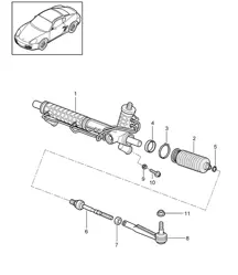 Servosterzo / Scatola dello sterzo / Parti dello sterzo 987C.2 Cayman 2009-12