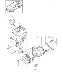 Stuurbekrachtiging / Stuurbekrachtigingspomp / Container 987C.2 Cayman 2009-12