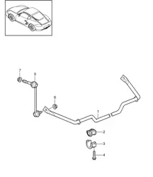 Anti-roll bar 987C.2 Cayman 2009-12