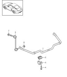 Anti-roll bar 987C.2 Cayman 2009-12