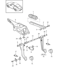 Pedale 987C.2 Cayman 2009-12