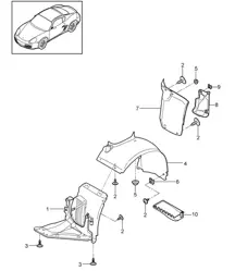 Forros para / Paso de rueda 987C.2 Cayman 2009-12