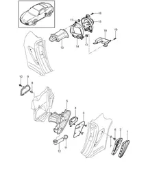 Ventilación / Compartimento motor 987C.2 Cayman 2009-12