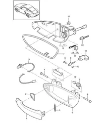 Door handle 987C.2 Cayman 2009-12