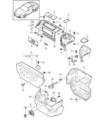 Luggage compartment  - FRONT - 987C.2 Cayman 2009-12