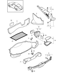 Bagageruimte - ACHTER - 987C.2 Cayman 2009-12