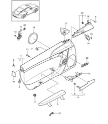 Türverkleidung / Zubehör 987C.2 Cayman 2009-12