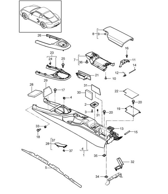 Diagram 809-020 Porsche 991（911）MK1 2012-2016 年  车身