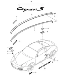 Inscriptions/Lettering / Decorative fittings / Stone guard film 987C.2 Cayman 2009-12