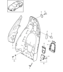 Guscio schienale / Sedile standard / Sedile comfort / Accessori 987C.2 Cayman 2009-12