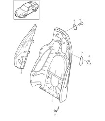 Guscio dello schienale/sedile sportivo 987C.2 Cayman 2009-12