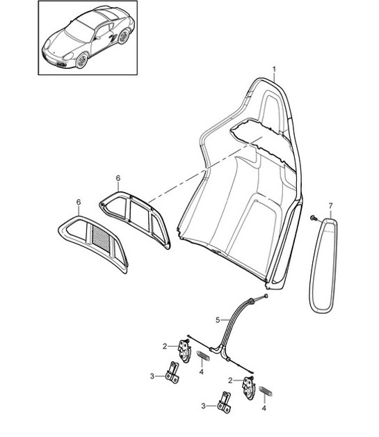 Diagram 817-036 Porsche Cayenne 92A (958) 2010-2017 Body