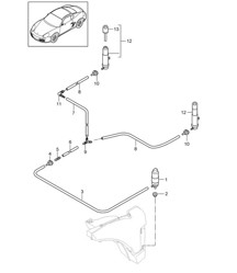 Headlight washer system (PR:288) 987C.2 Cayman 2009-12