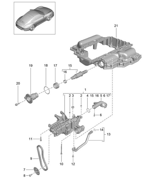 Oil pump 991.1 2012-16