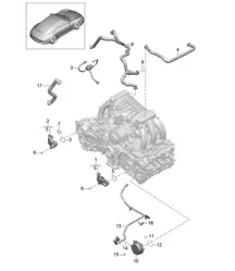 Kurbelgehäuseentlüftung / Tankentlüftung / Vakuumpumpe 991.1 2012-16