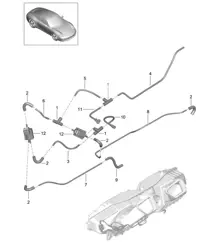 Air filter / Vacuum control 991.1 2012-16