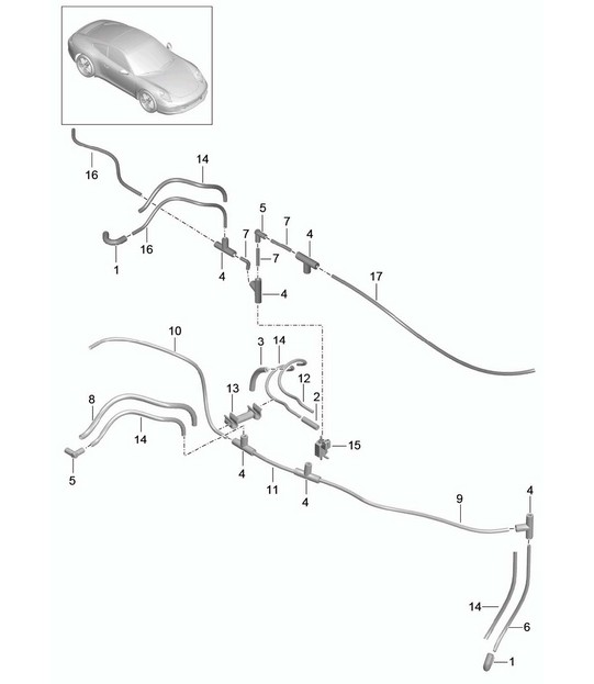 Vakuumsystem / Motor - A104 - 991.1 3.4L 2012-16