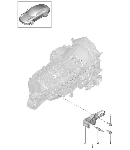 Diagram 301-005 Porsche 957 Cayenne 3.0L Diesel 2007-10 Transmission