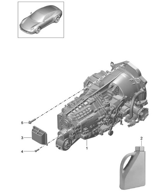 Diagram 302-000 Porsche 957 Cayenne Turbo / Turbo S 4.8L 2007-10 Transmission