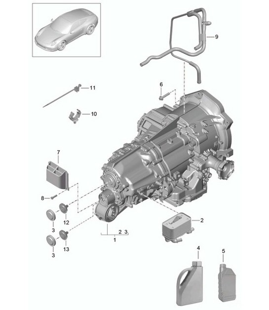 Diagram 320-000 Porsche Macan (95B) MK1 (2014-2018) Transmission