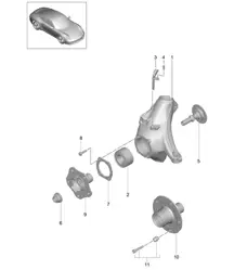 Support de roue / Moyeu de roue 991.1 Carrera 2012-16