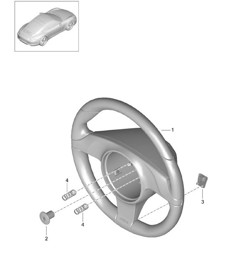 Steering wheels - Manual gearbox, 7-speed manual transmission - 991.1 Carrera 2012-16