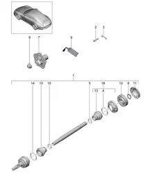 Arbre de transmission / Moyeu de roue 991.1 2012-16